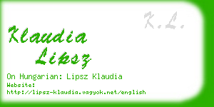 klaudia lipsz business card